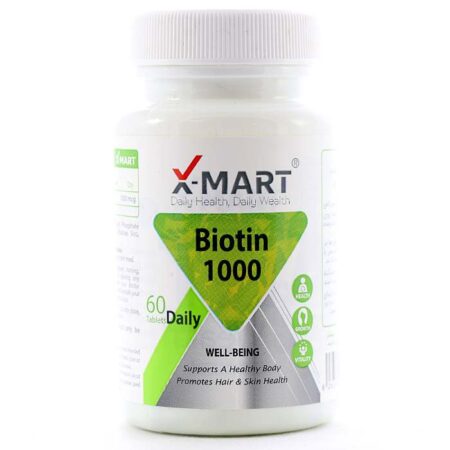 قرص بیوتین 1000 ایکس مارت 60 عددی