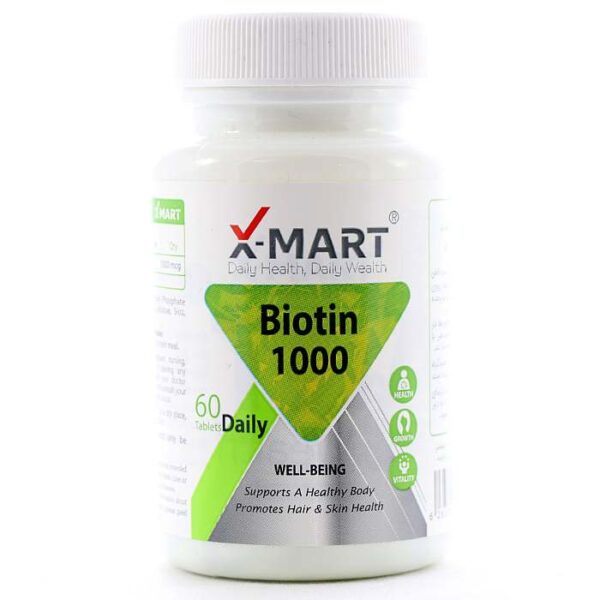قرص بیوتین 1000 ایکس مارت 60 عددی
