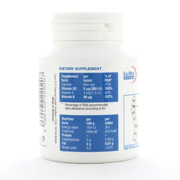 قرص کلسیم و ویتامین د3 یوروویتال