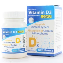 کپسول ویتامین د3 1000 او پی دی فارما