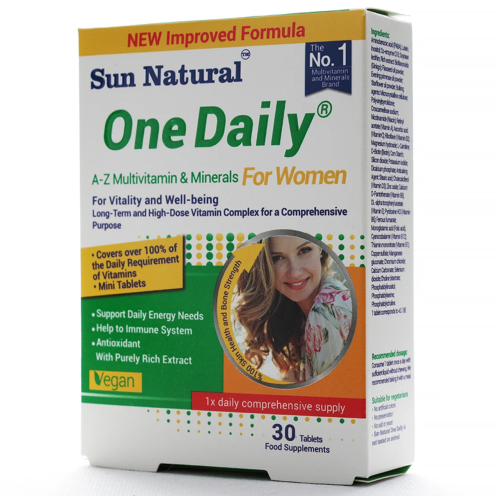 قرص مولتی ویتامین مینرال وان دیلی بانوان سان نچرال (1) مولتی ویتامین مینرال وان دیلی بانوان سان نچرال