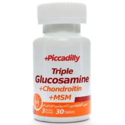 قرص تریپل گلوکوزامین و کندروتین MSM پیکادیلی 30 عددی