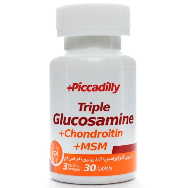 قرص تریپل گلوکوزامین و کندروتین MSM پیکادیلی 30 عددی