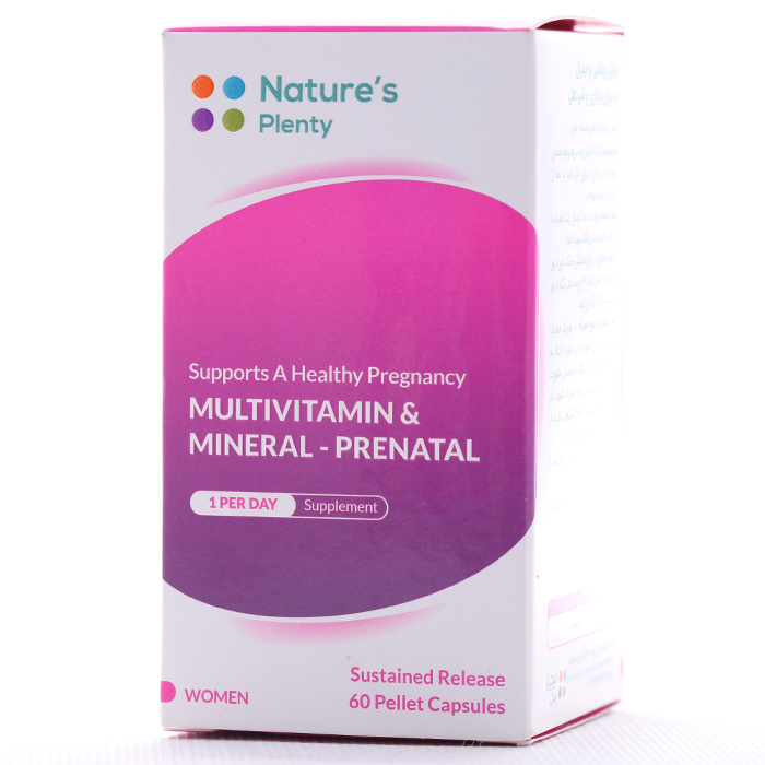 کپسول مولتی ویتامین مینرال در دوران بارداری و شیردهی نیچرز پلنتی 60 عددی