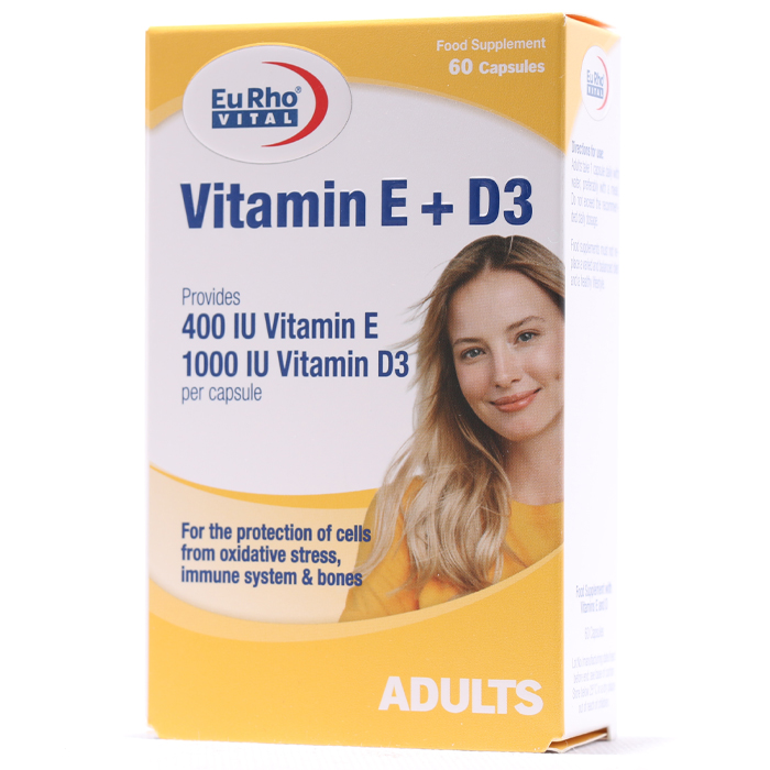 کپسول ویتامین E و D3 یوروویتال 60 عددی