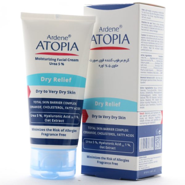 کرم مرطوب کننده قوی صورت اوره 5% درای ریلیف آردن آتوپیا (2)