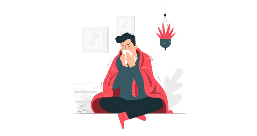 person with cold concept illustration 114360 1594