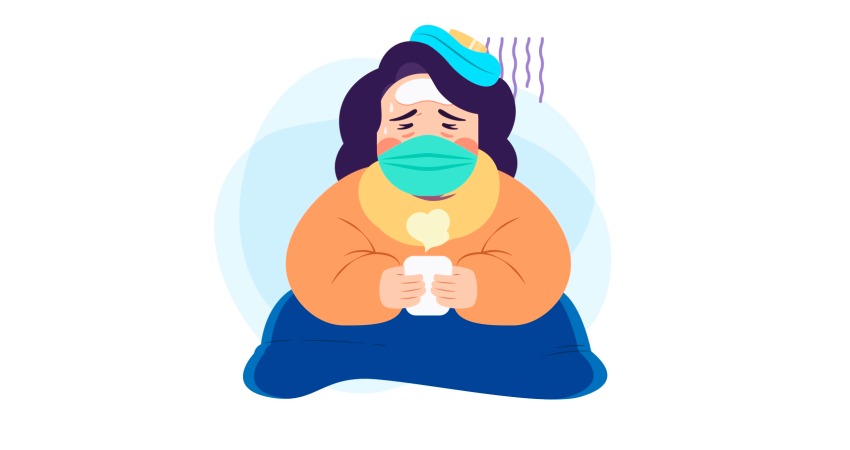 person with cold illustration concept 23 2148478445