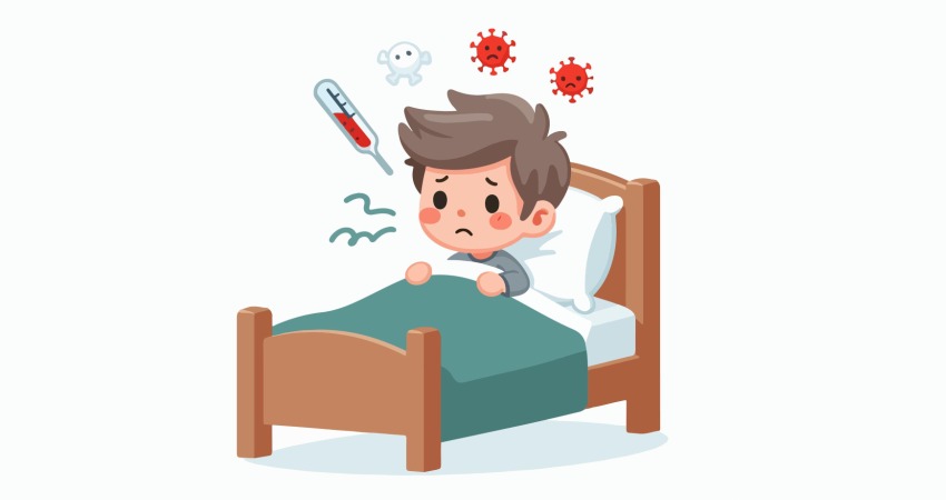آنفلوآنزای فصلی؛ راههای مقابله 4 vector kid with fever lying bed 844724 14892