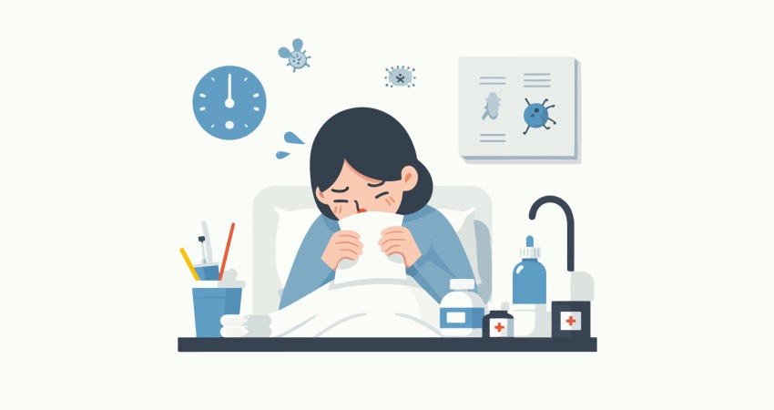 آنفلوآنزای فصلی؛ راههای مقابله 2 vector set sick people with simple flat design style 995281 19607