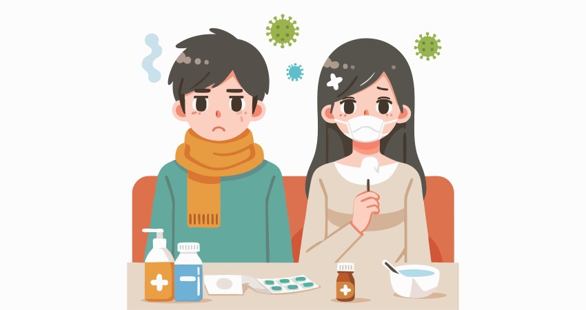 آنفلوآنزای فصلی؛ راههای مقابله 3 vector young man woman are sick 844724 28012