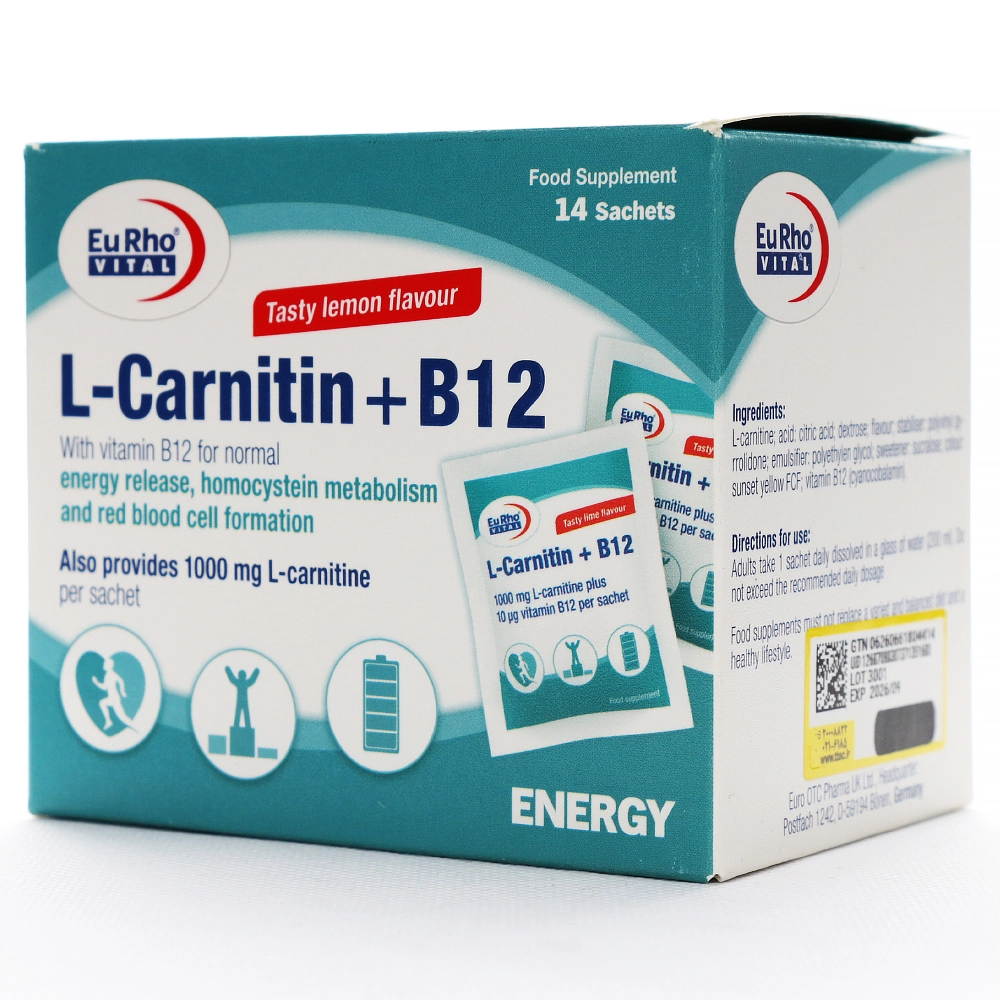ساشه ال کارنیتین پلاس B12 یوروویتال ساشه ال کارنیتین پلاس B12 یوروویتال