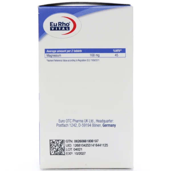 جدول قرص منیزیم لاکتات یوروویتال