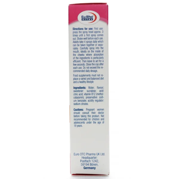 بروشور اسپری ویتامین ب12 یوروویتال