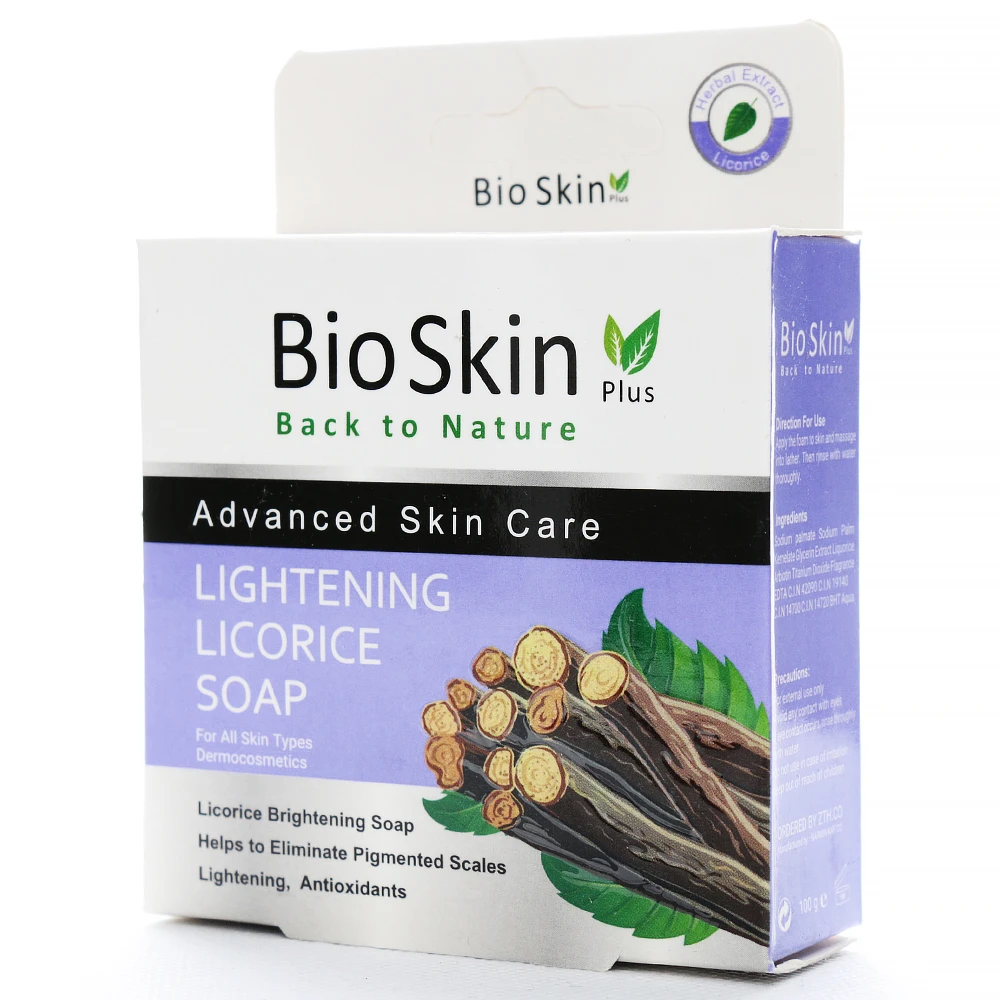 صابون روشن کننده شیرین بیان بایو اسکین (1) صابون روشن کننده شیرین بیان بایو اسکین پلاس