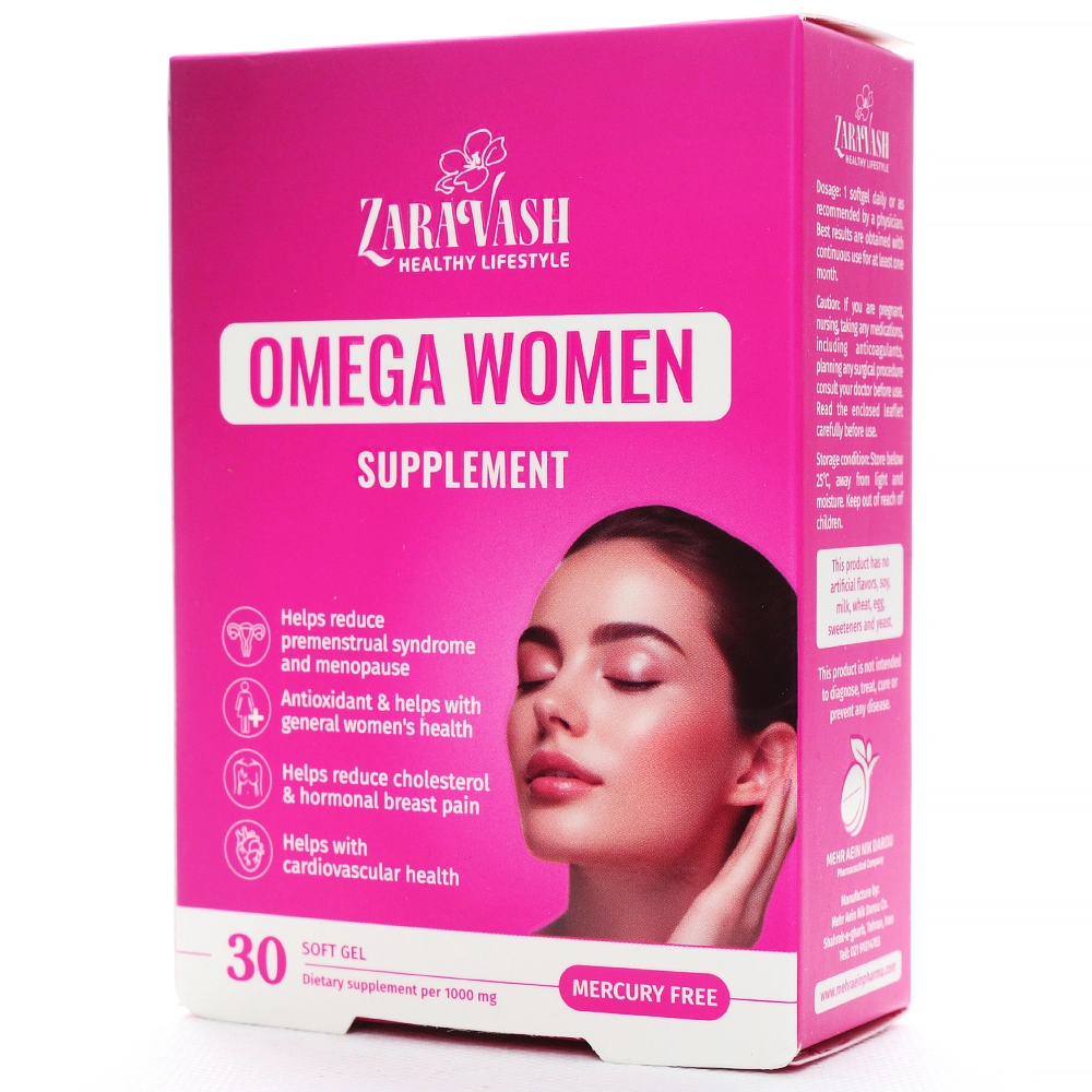 کپسول امگا 3 بانوان زراوش کپسول امگا 3 بانوان زراوش