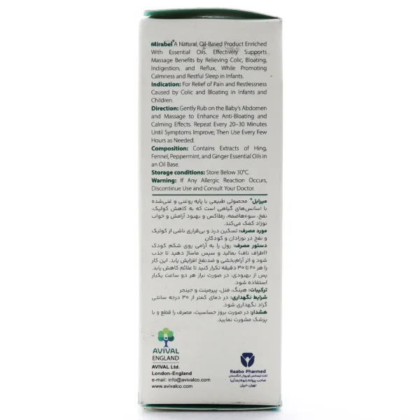 رول تسکین کولیک و نفخ میرابل آویوال